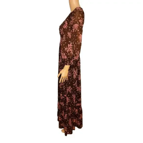 Free People NWT womens Golden Hour Maxi Dress size Small Boho Cottagecore - Picture 8 of 13